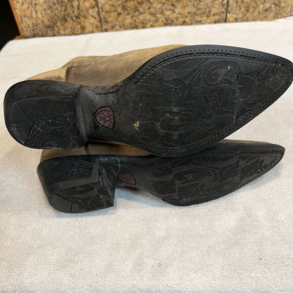 Ariat Women’s Heritage Western 15729 Cowgirl J-Toe Mid-Calf Boots, Tan, Sz 10B - Picture 11 of 11